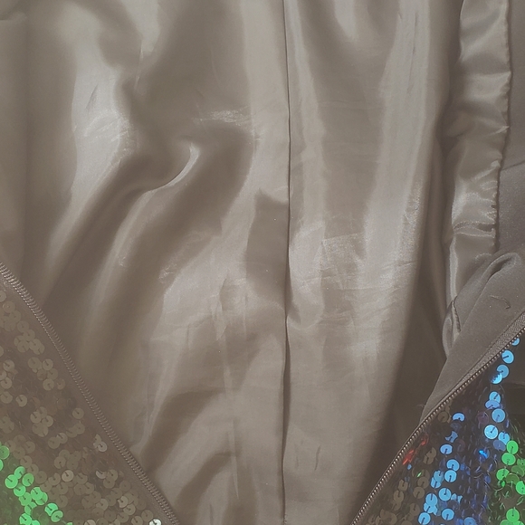 Vintage RegencyCollection for Joyce sz 12 Jacket Sequins Zipper Black Co… - Picture 11 of 12